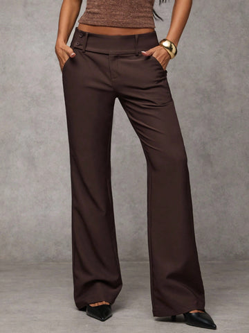 Pantaloni SHEIN, maro