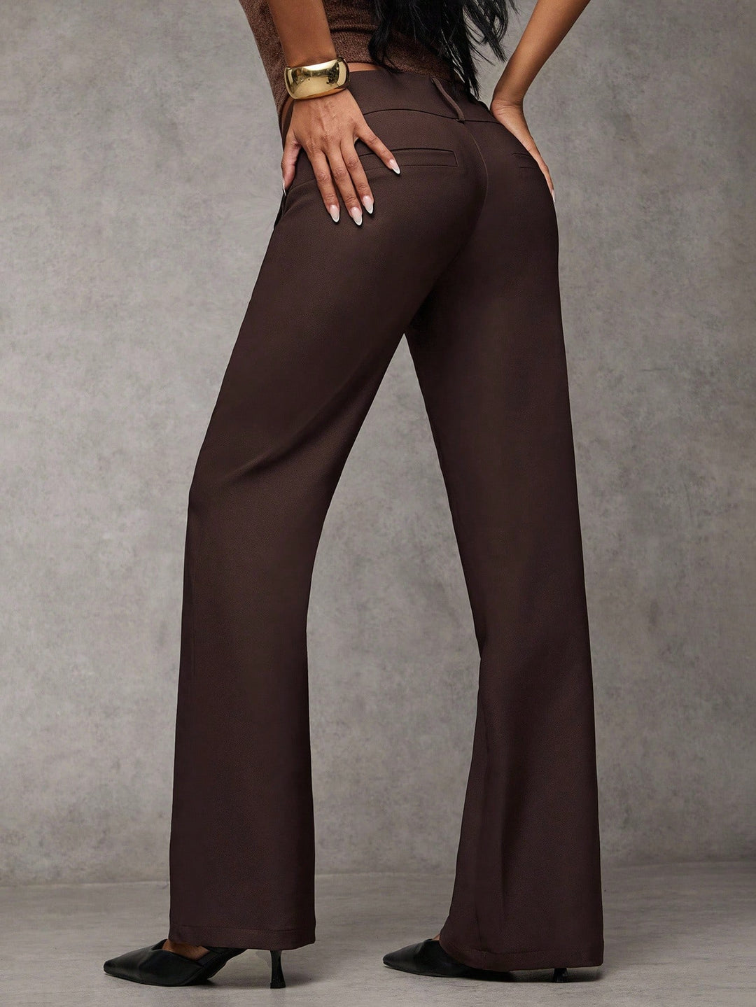 Pantaloni SHEIN, maro