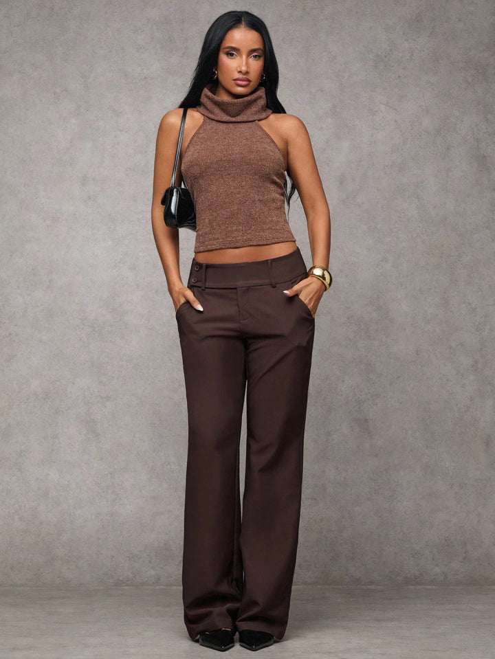 Pantaloni SHEIN, maro