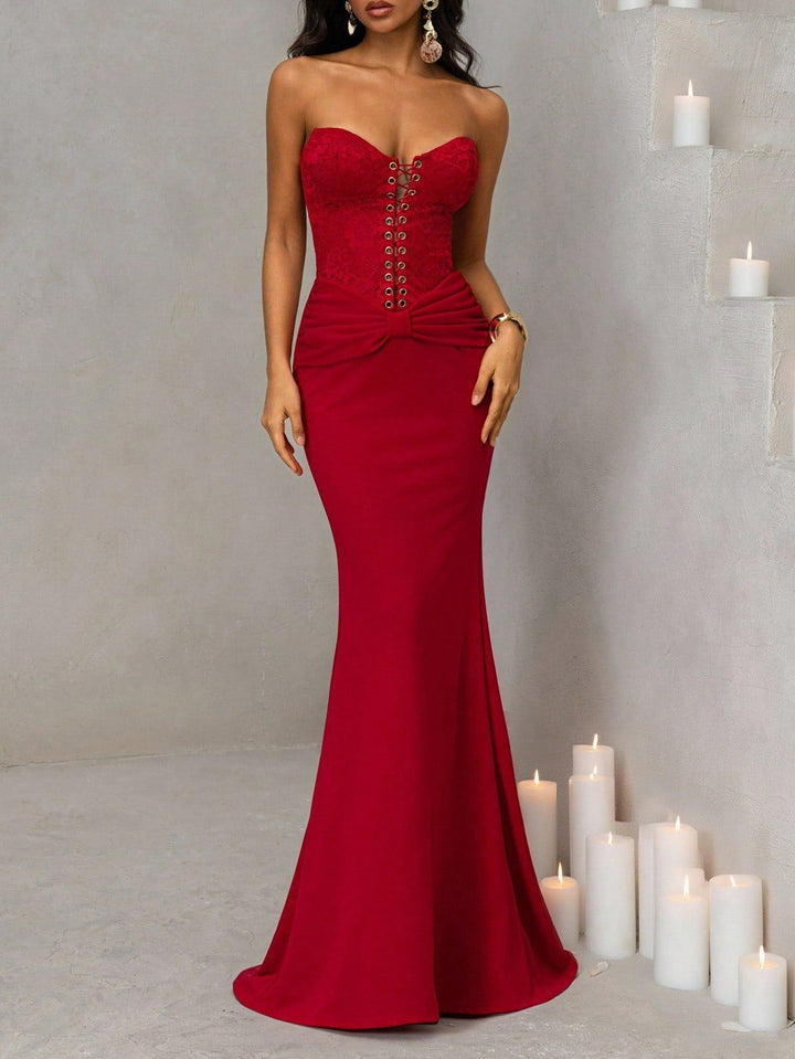 Shein maxi ruha, piros