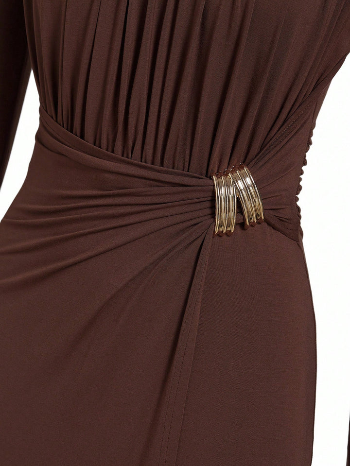 Rochie maxi SHEIN, maro