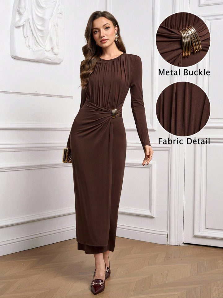 Rochie maxi SHEIN, maro