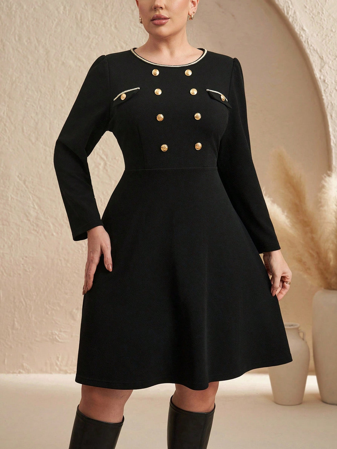 SHEIN mini ruha, fekete