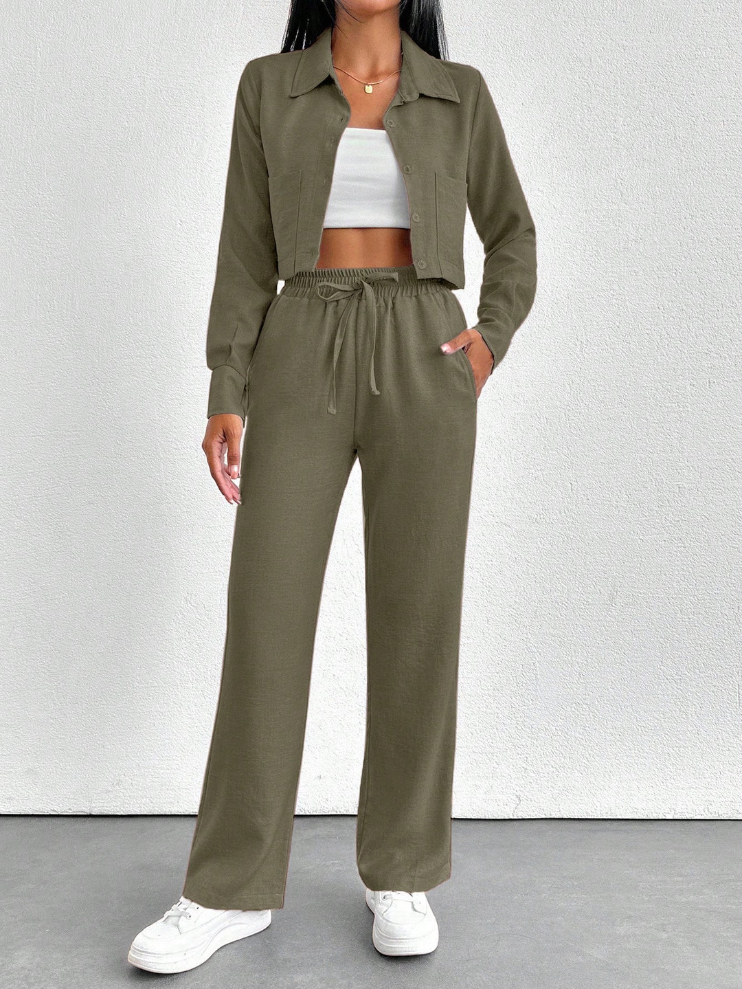 SHEIN romper, khaki