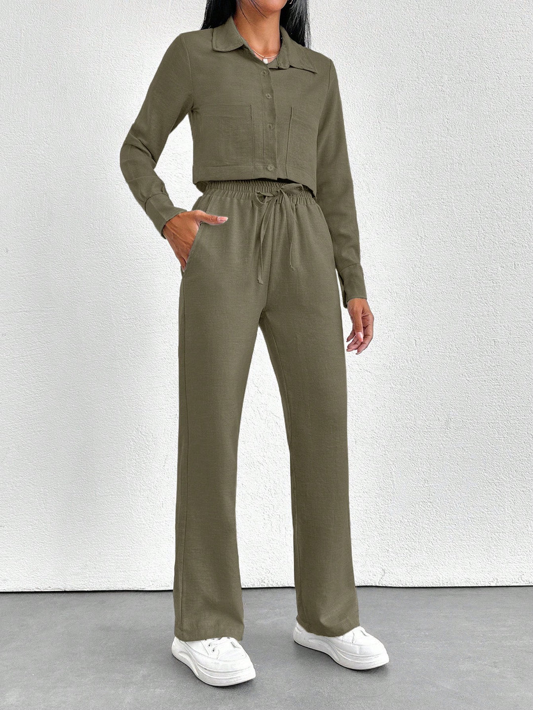 SHEIN romper, khaki