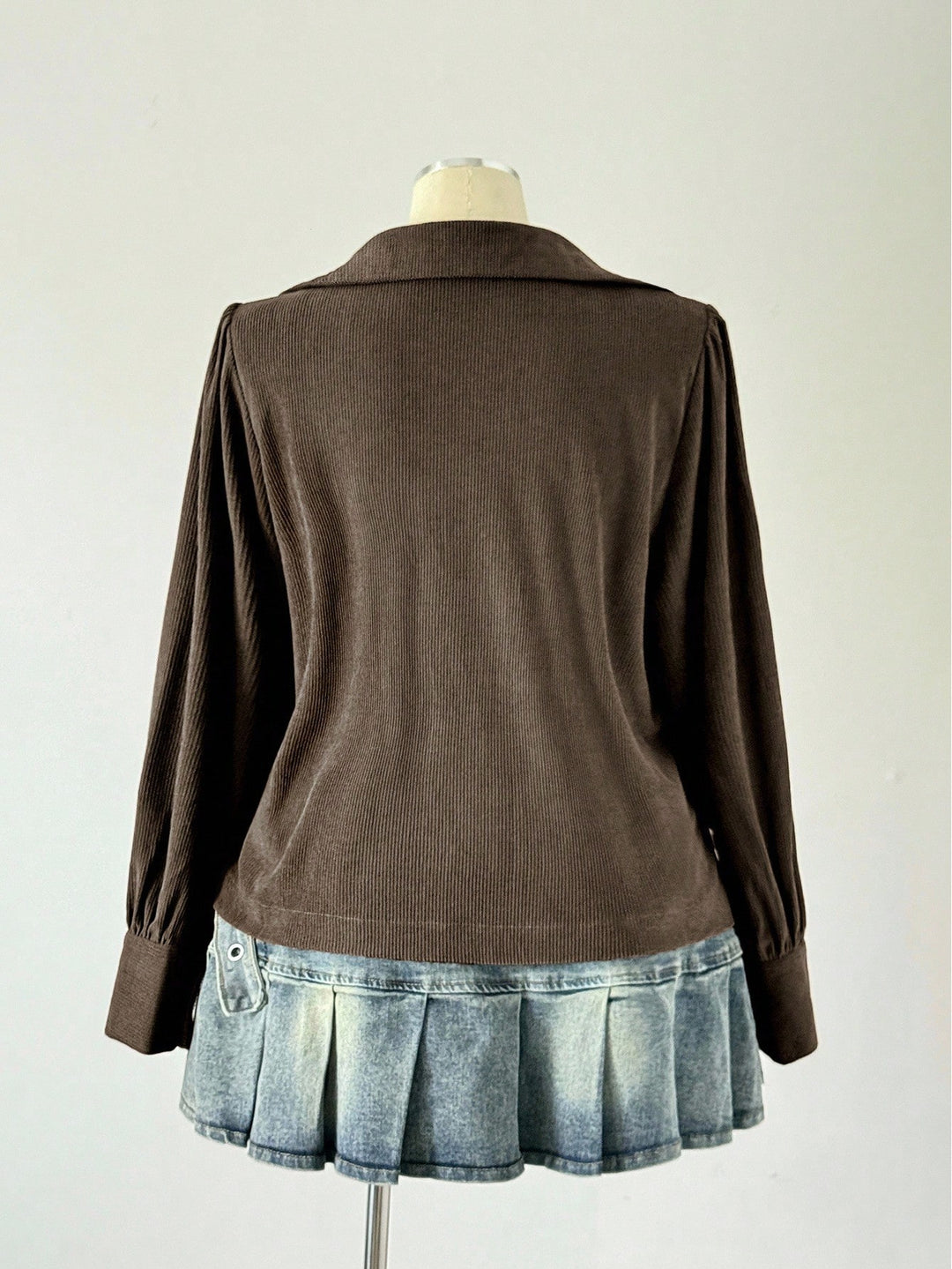 Shein Curve+ kabát, barna