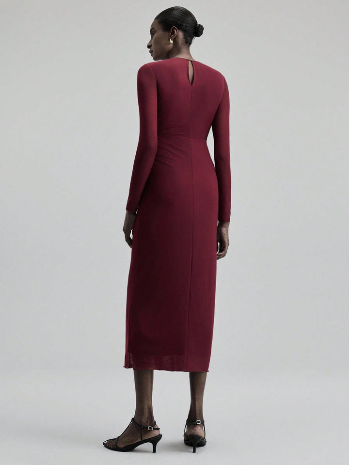 Rochie maxi SHEIN, vișiniu