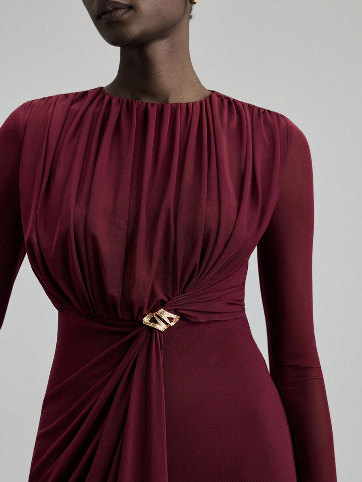 Rochie maxi SHEIN, vișiniu
