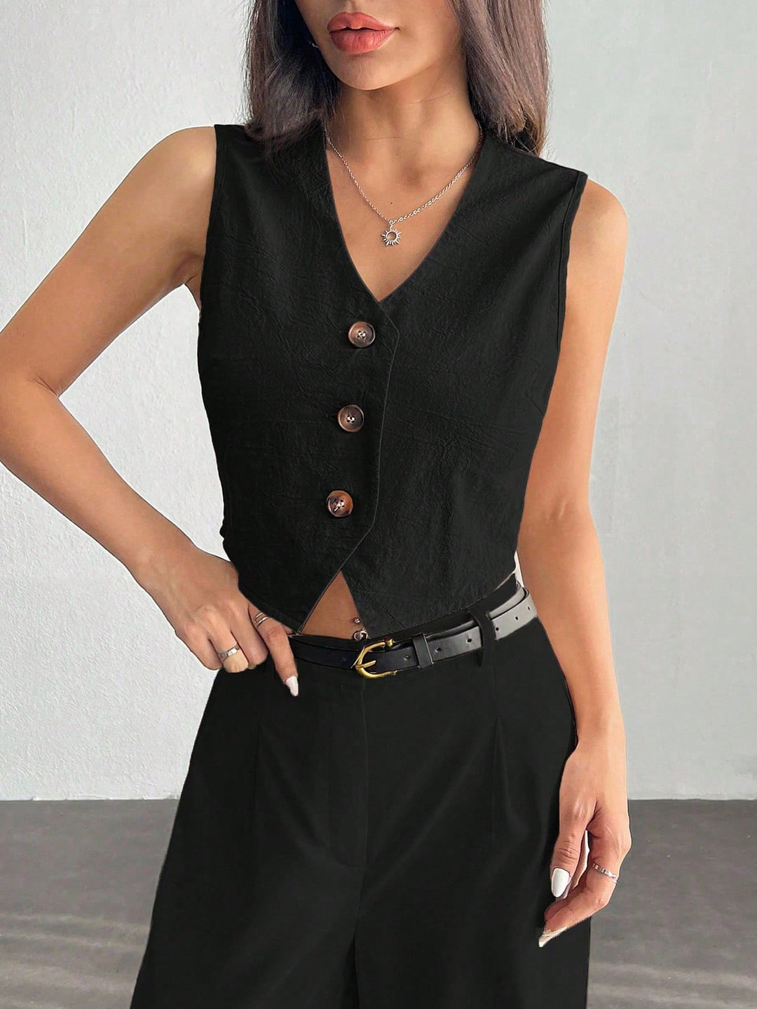 Vestă SHEIN, negru