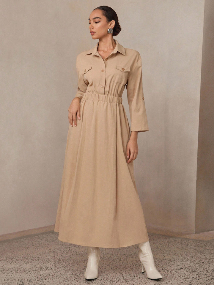 Rochie maxi SHEIN, maro