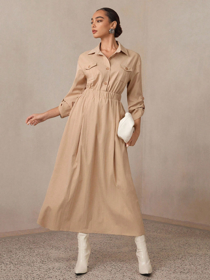 Rochie maxi SHEIN, maro