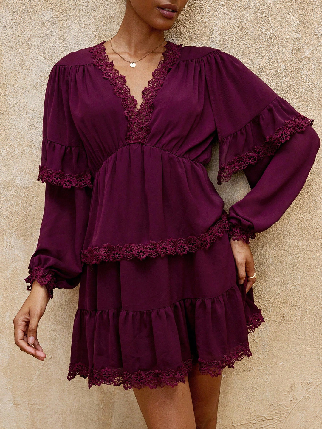 Rochie scurtă SHEIN, vișiniu