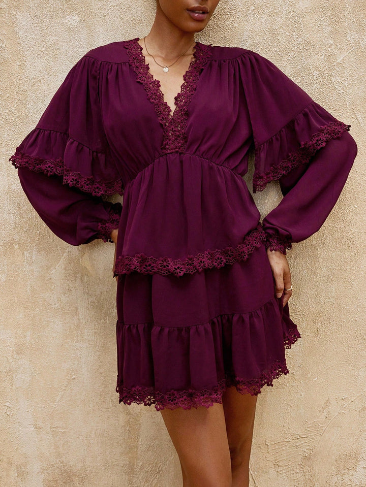 Rochie scurtă SHEIN, vișiniu