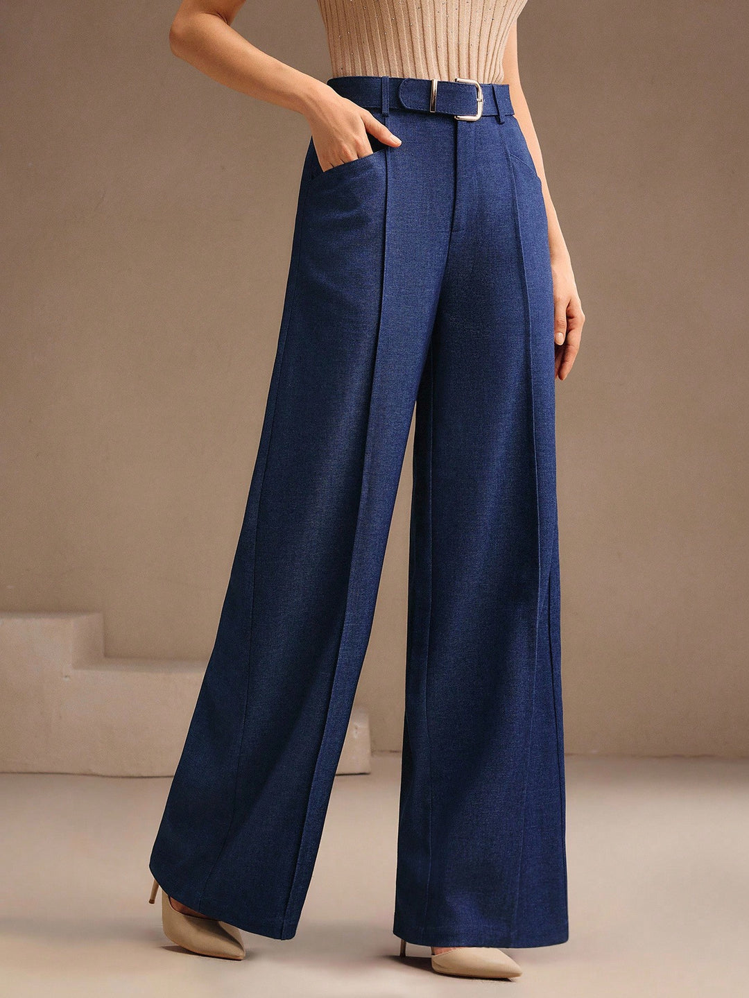 Pantaloni SHEIN, albastru