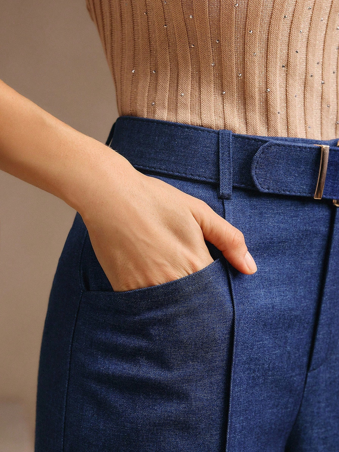 Pantaloni SHEIN, albastru