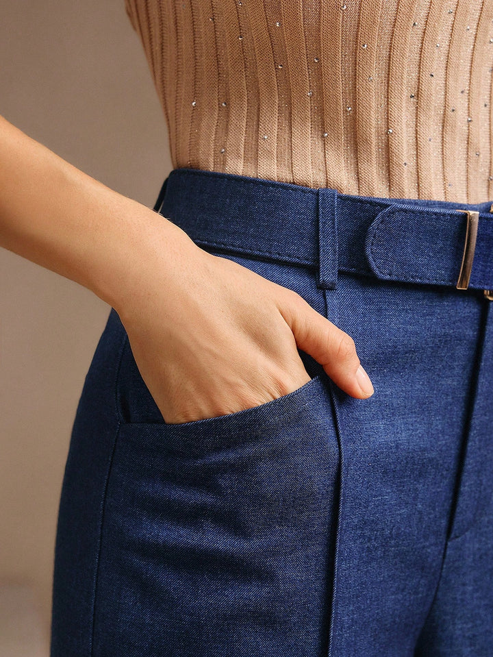 Pantaloni SHEIN, albastru