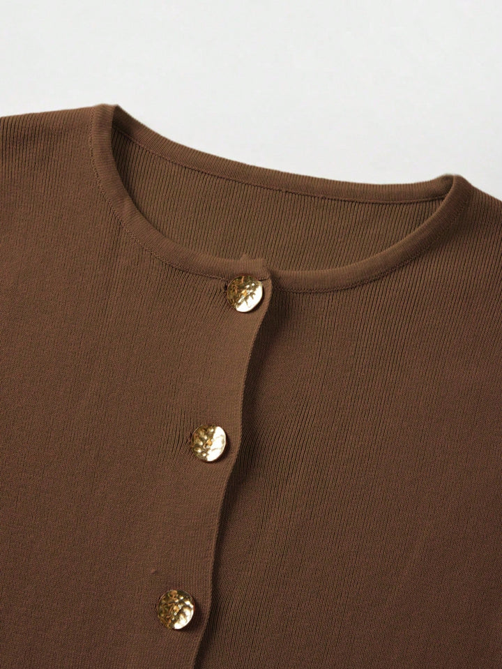 Cardigan SHEIN, maro