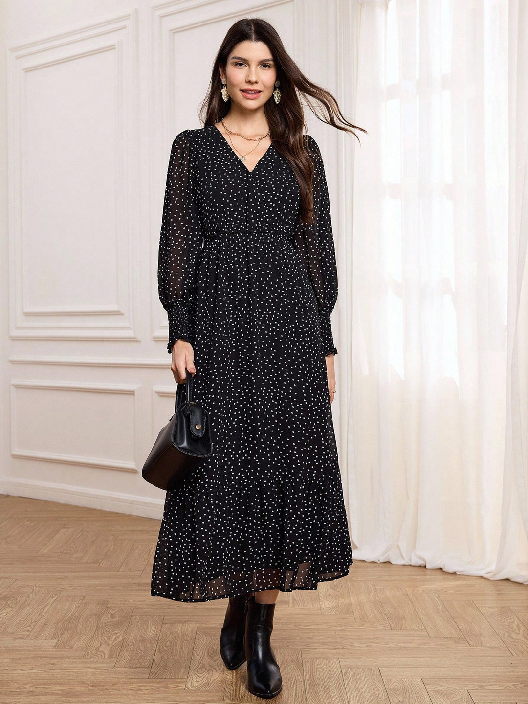 Rochie maxi SHEIN, negru