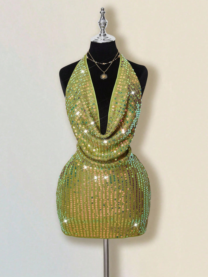 Rochie mini SHEIN, verde