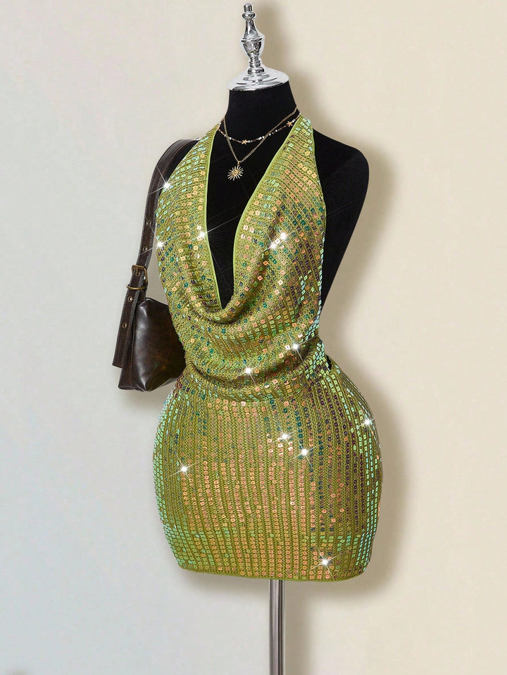 Rochie mini SHEIN, verde
