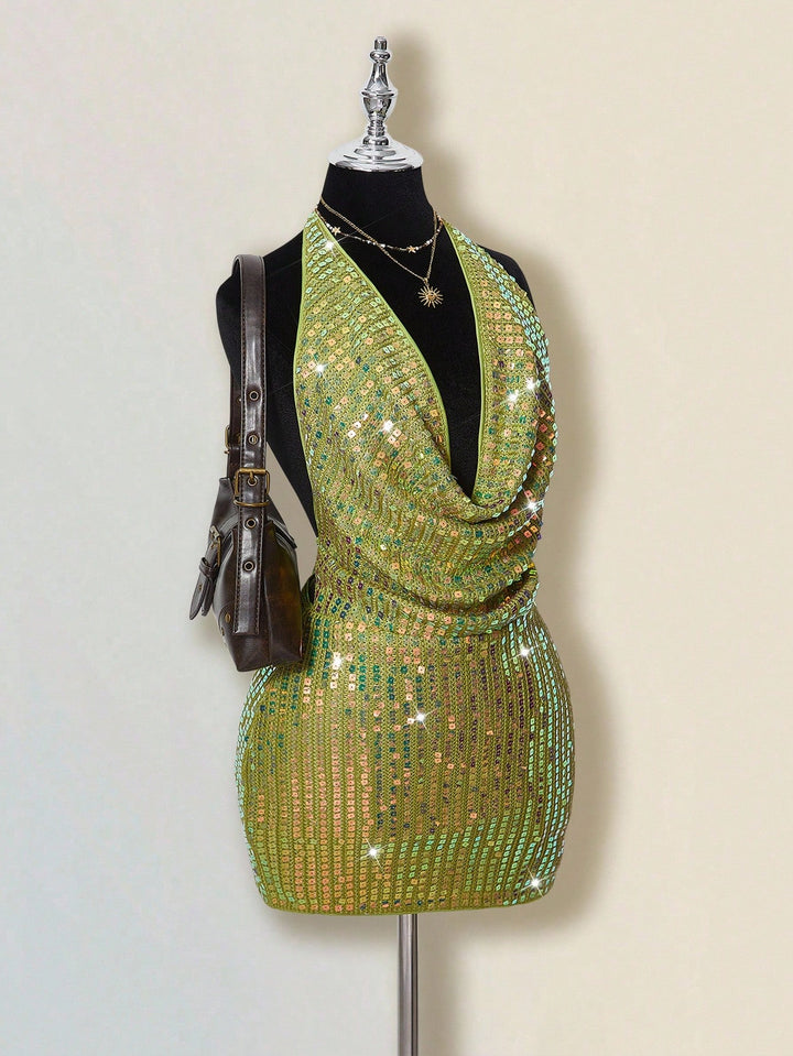 Rochie mini SHEIN, verde