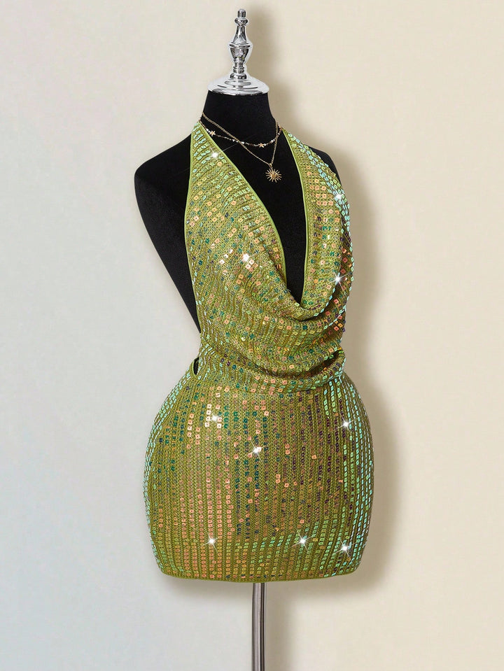 Rochie mini SHEIN, verde