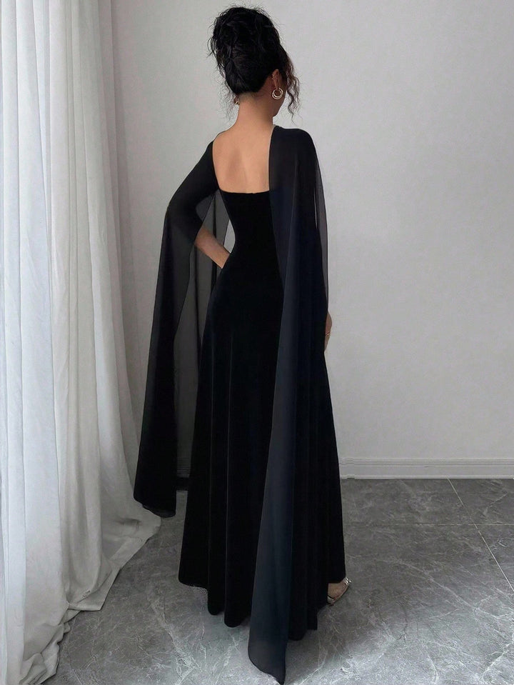 Shein maxi ruha, fekete