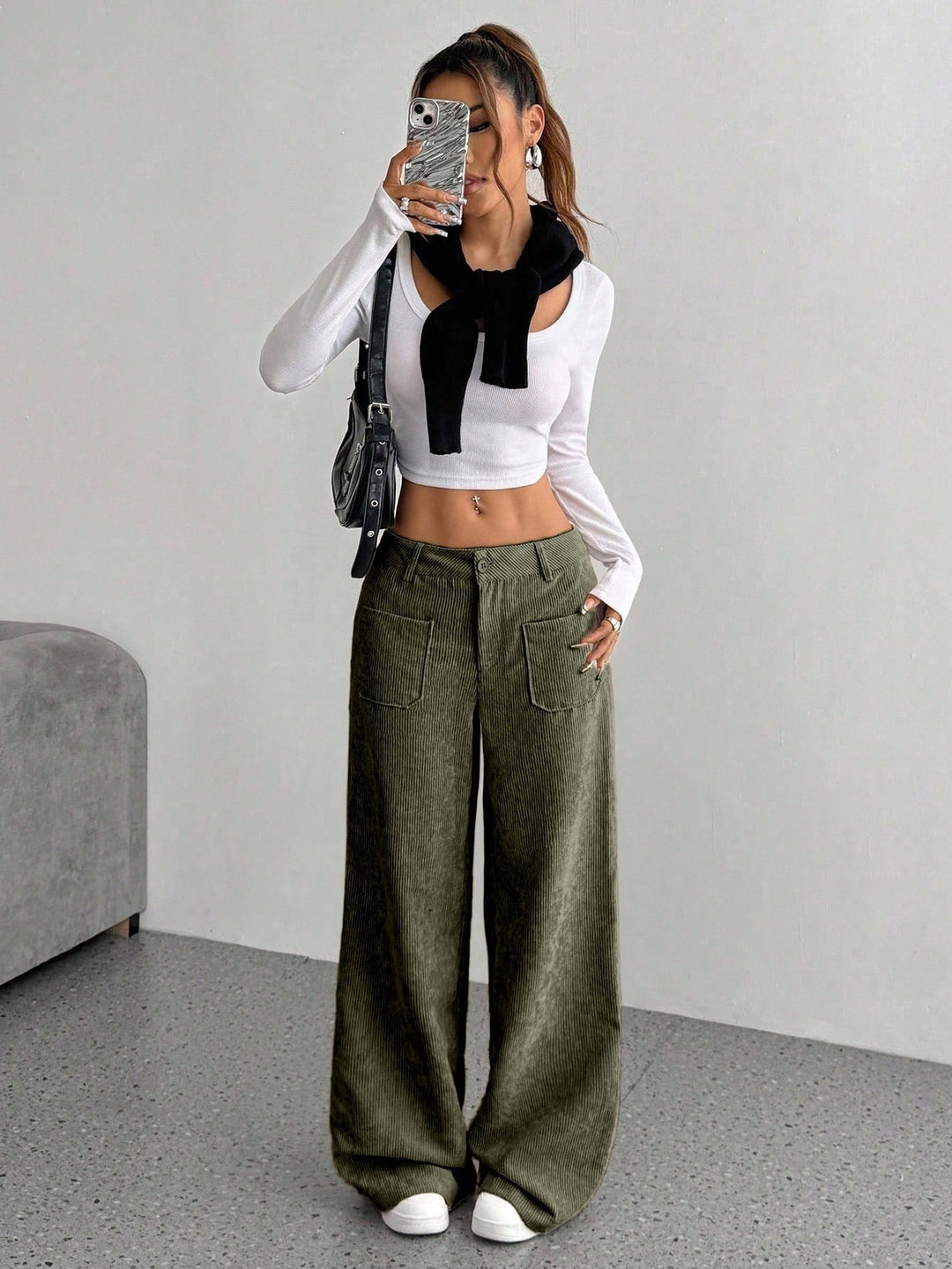 SHEIN nadrág, khaki