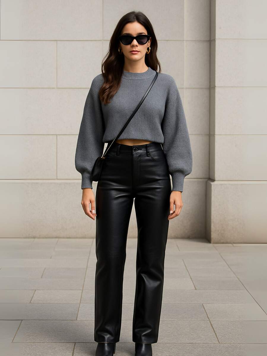 Pantaloni SHEIN, negru