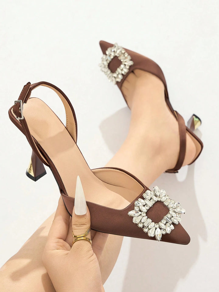 Pantofi cu toc SHEIN, maro