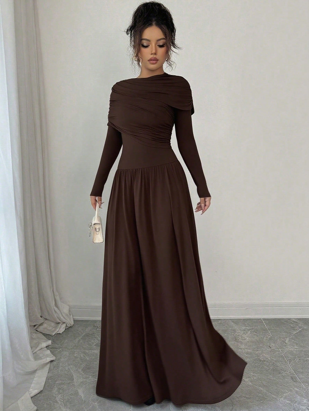 Rochie maxi SHEIN, maro