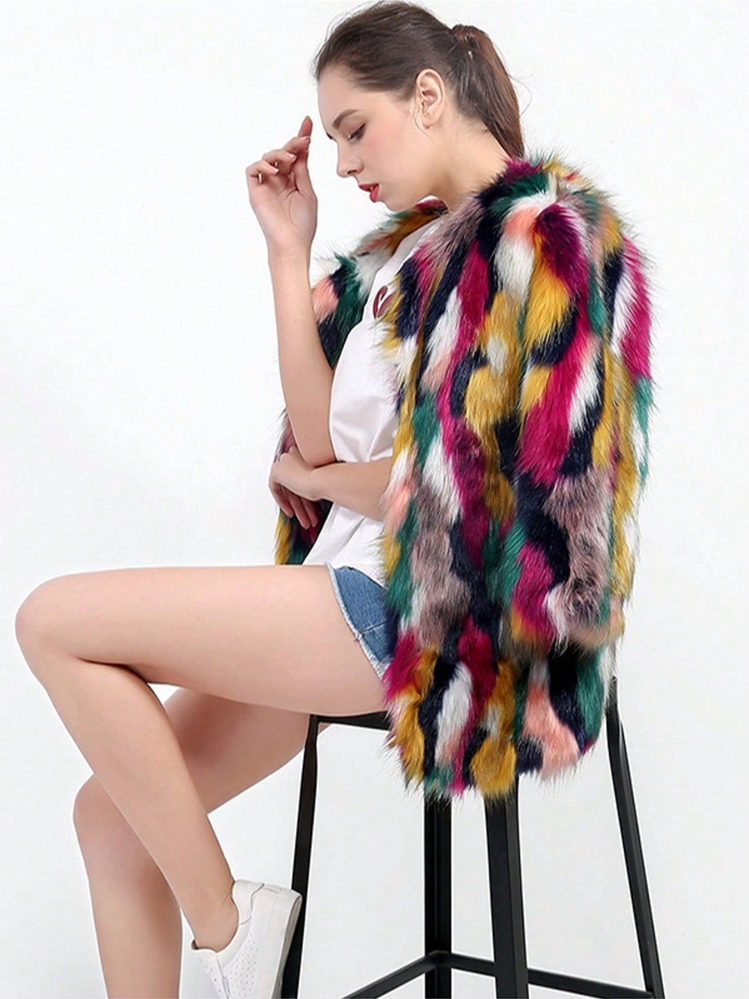 Palton SHEIN, mix culori