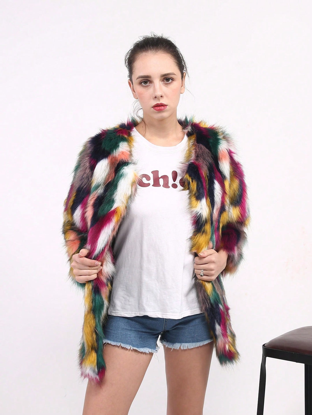 Palton SHEIN, mix culori