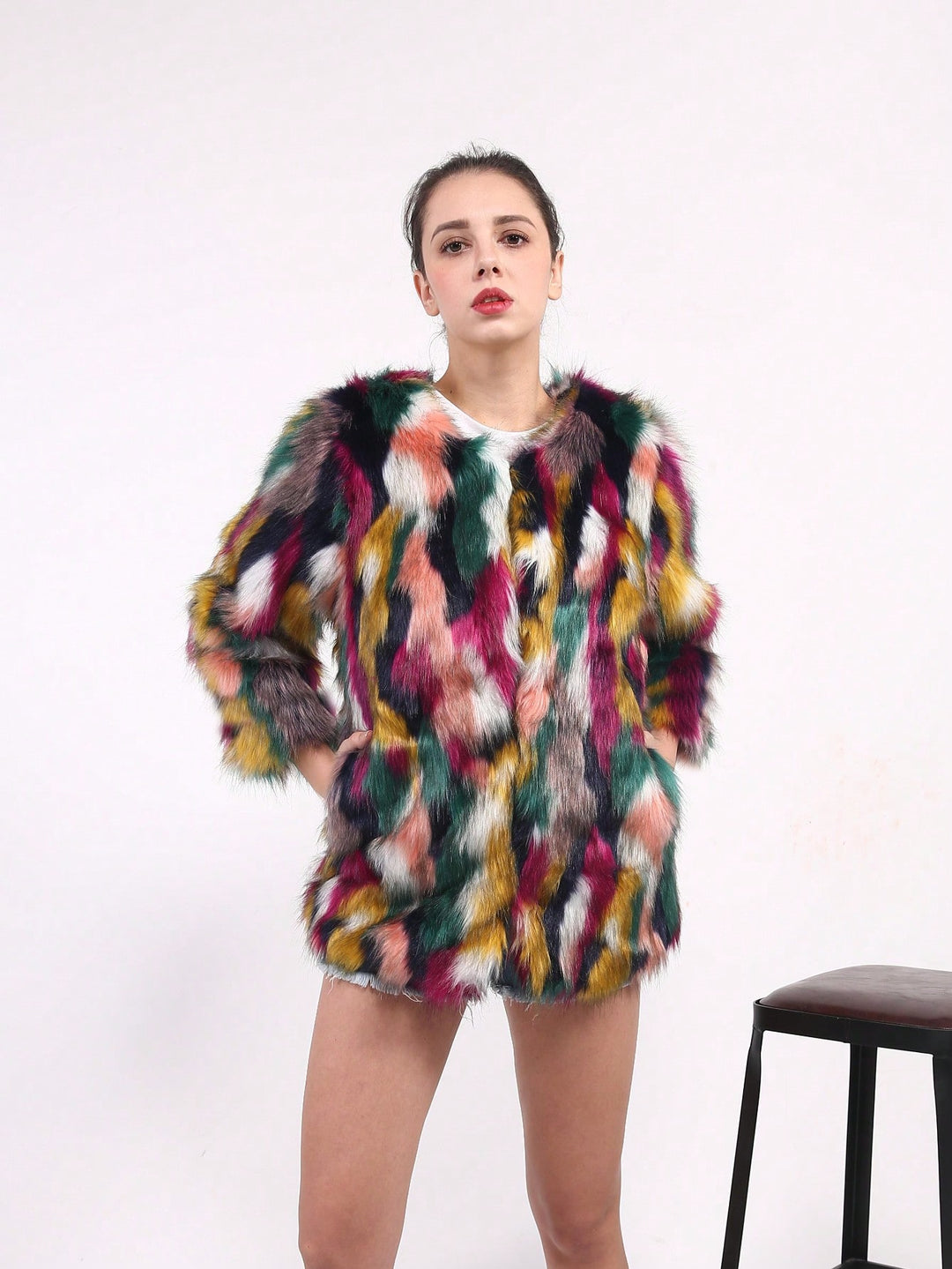 Palton SHEIN, mix culori