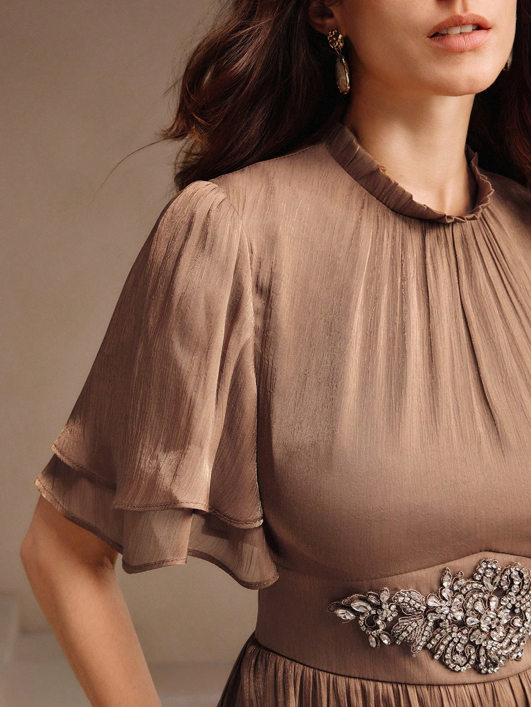 Rochie midi SHEIN, maro
