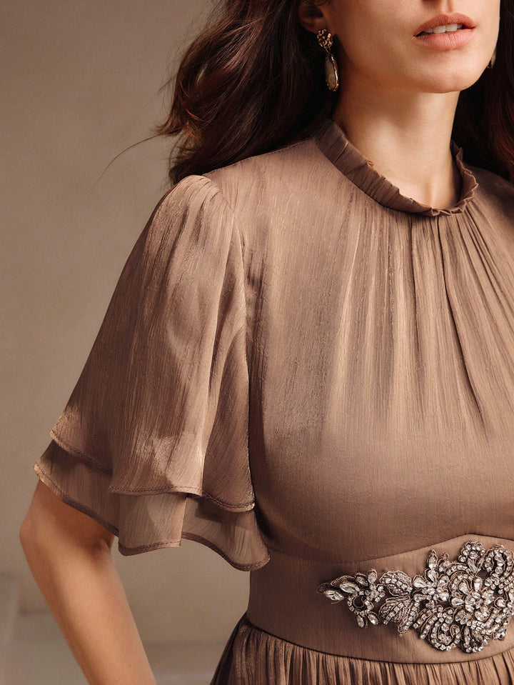 Rochie midi SHEIN, maro