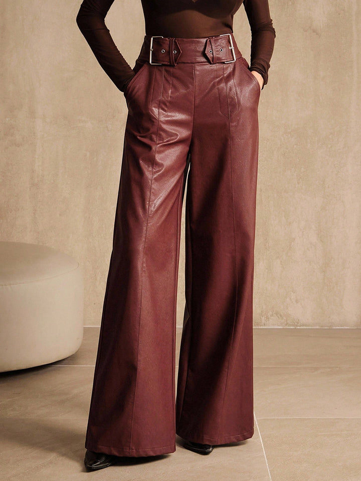 Pantaloni SHEIN, vișiniu