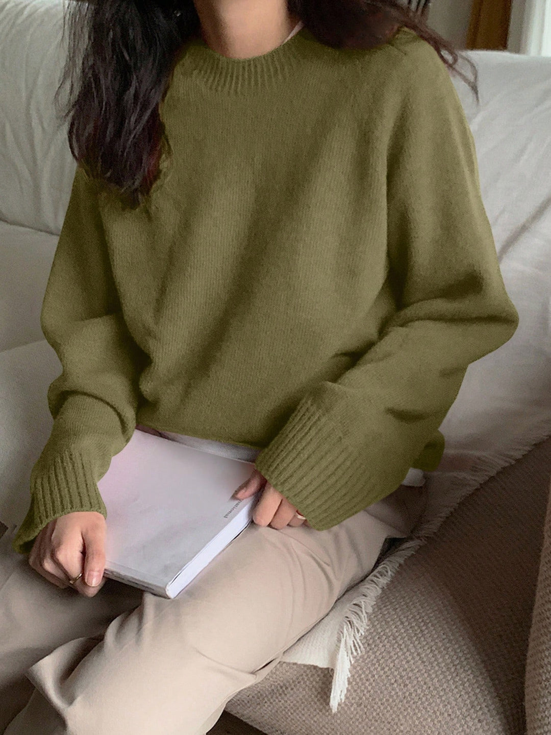 Pulóver SHEIN, khaki