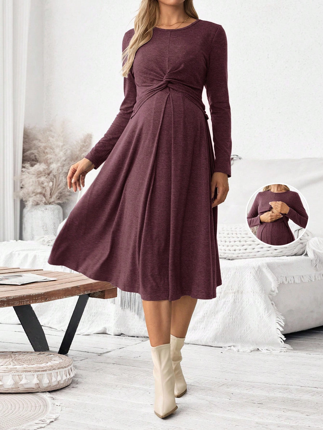 Rochie midi SHEIN, mov