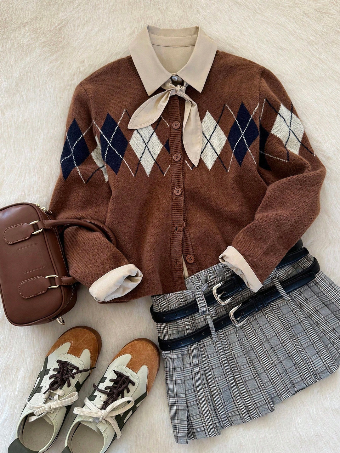 Cardigan SHEIN, maro