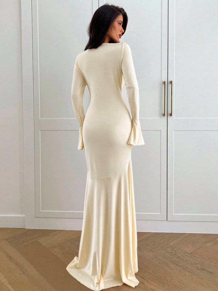 Rochie maxi SHEIN, bej