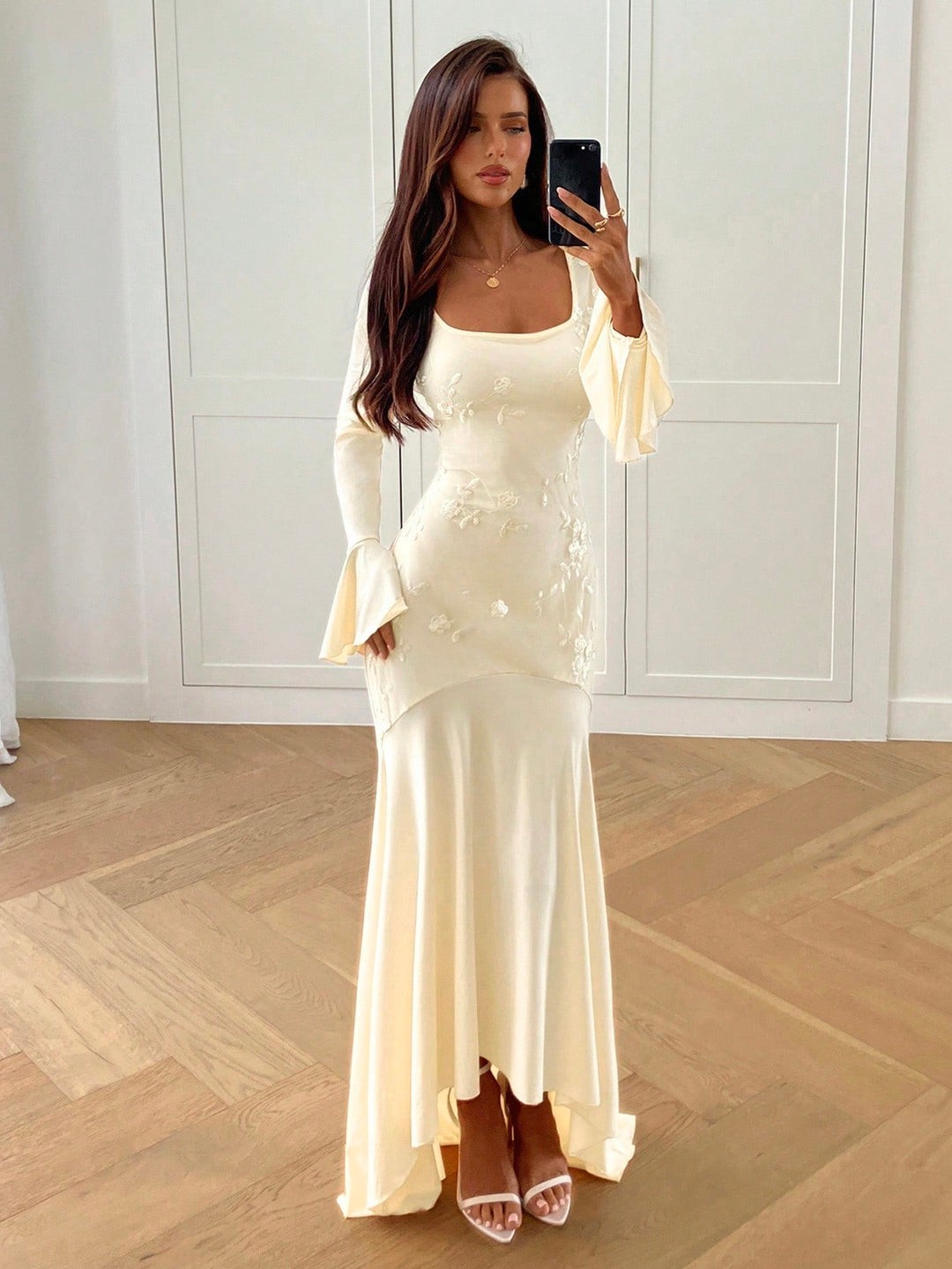 Rochie maxi SHEIN, bej