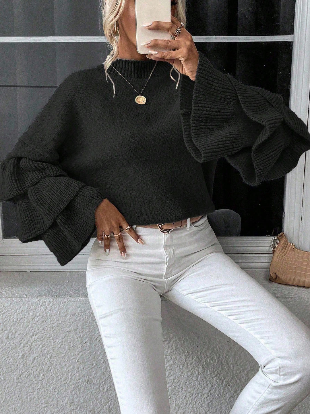 Pulover SHEIN, negru