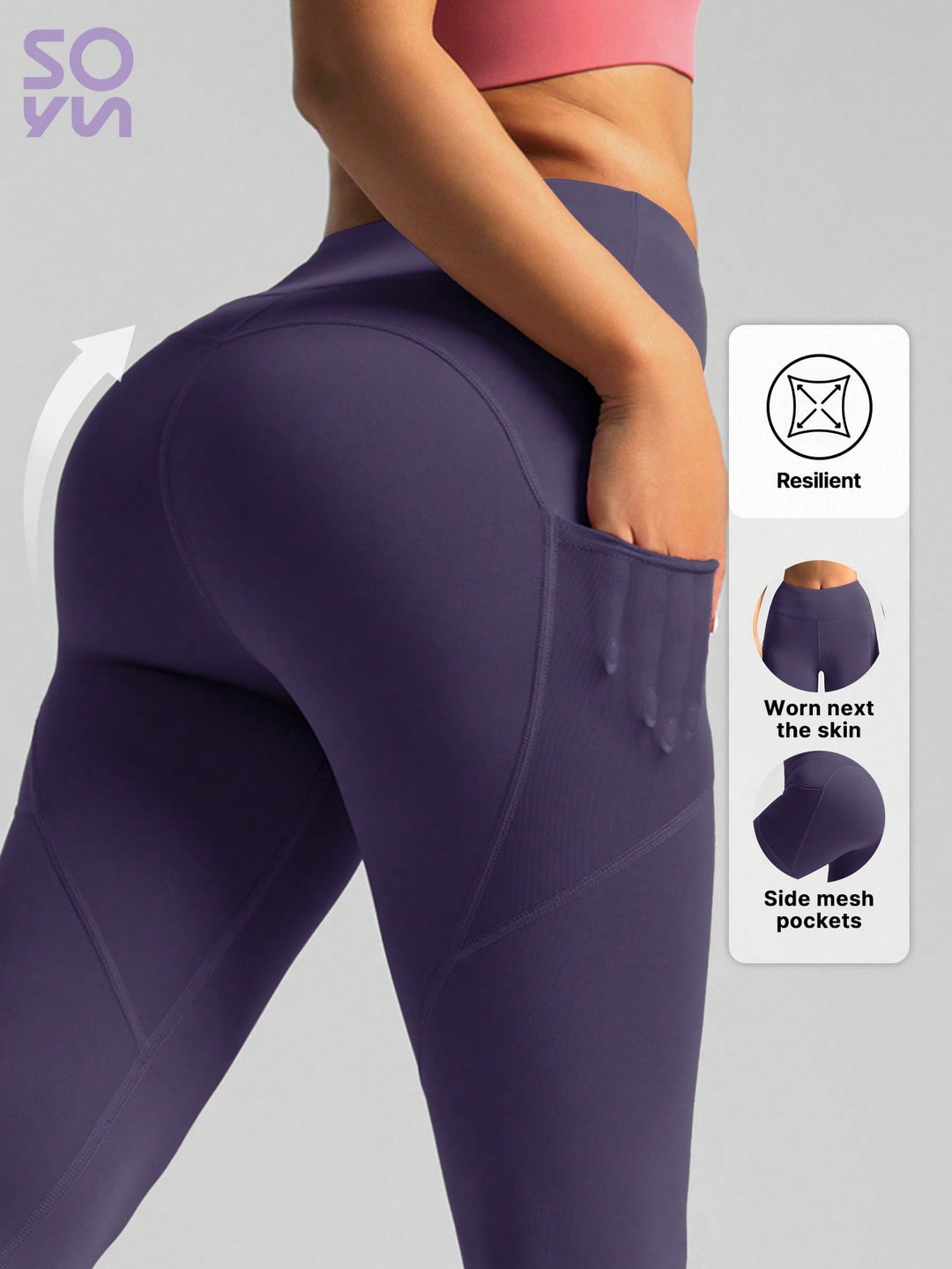 Pantaloni SHEIN, vișiniu