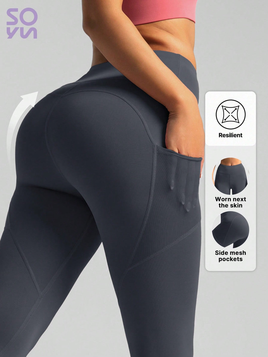 Pantaloni SHEIN, gri