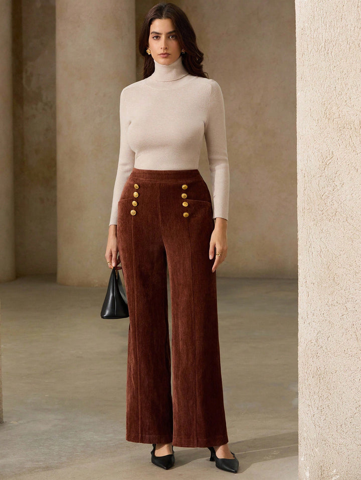 Pantaloni SHEIN, maro