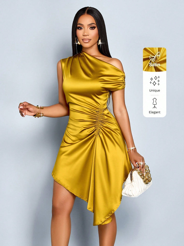 Rochie mini SHEIN, auriu