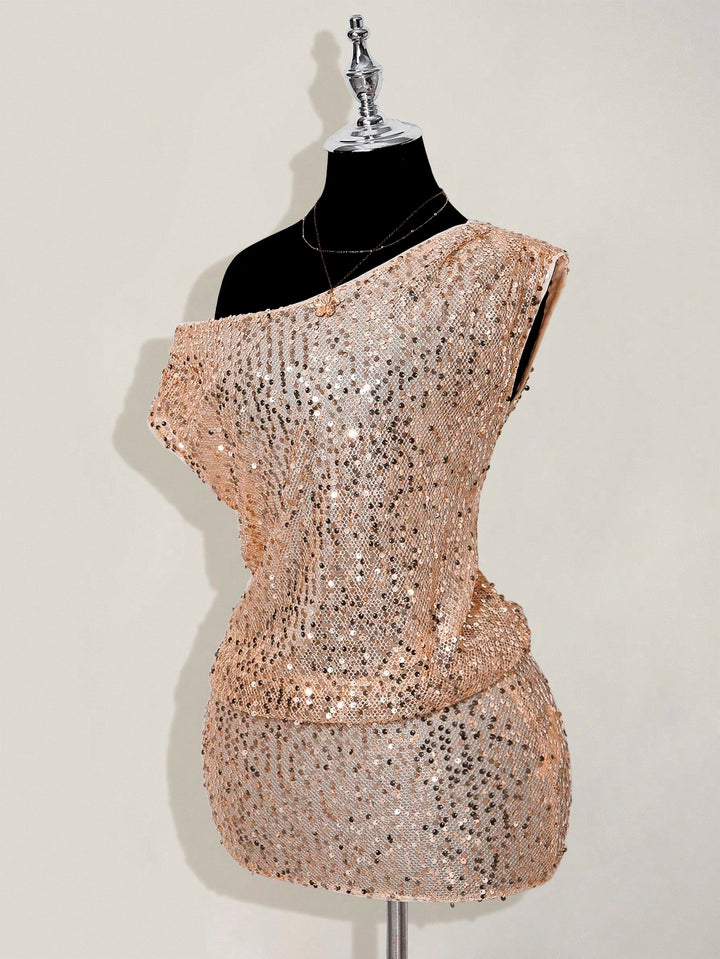 Rochie mini SHEIN, kaki