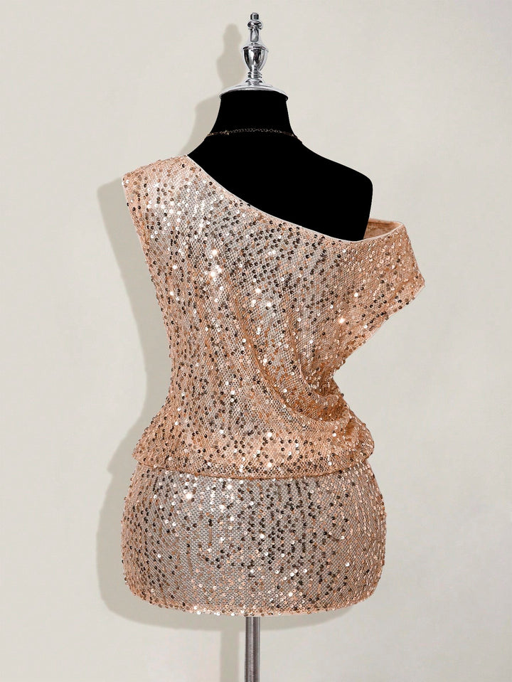 Rochie mini SHEIN, kaki