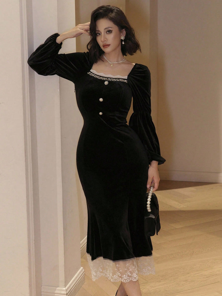 Rochie midi SHEIN, negru